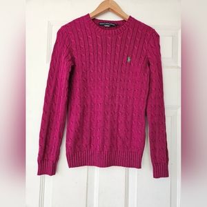 Ralph Lauren Sport Bullion Cable-Knit Crewneck Sweater, M